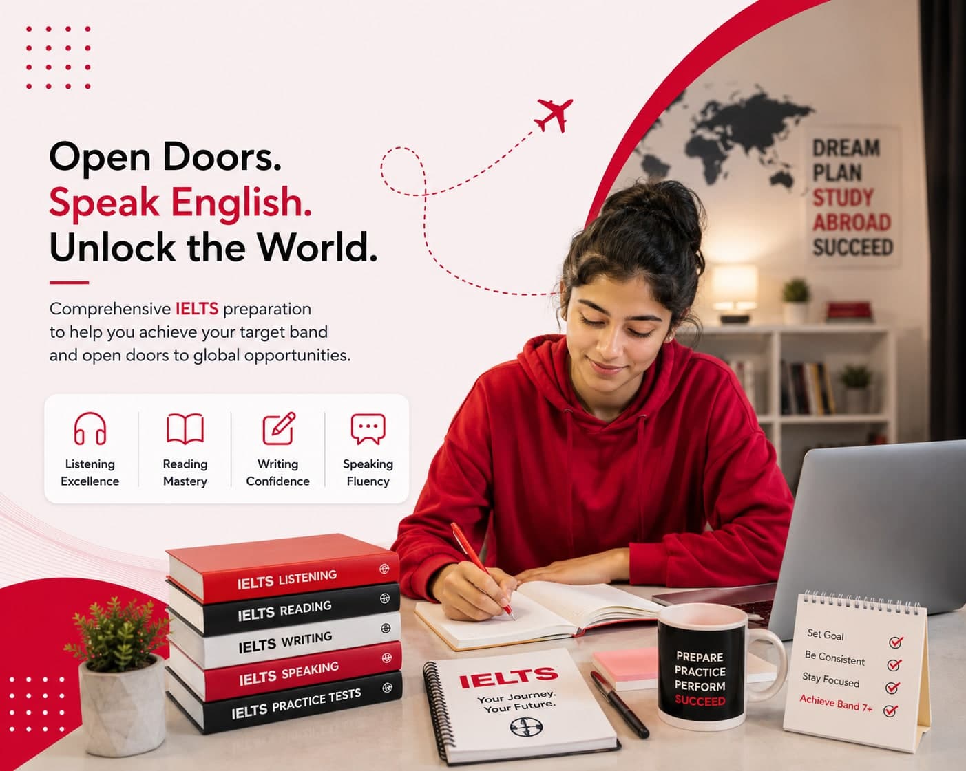 A student preparing for the IELTS Academic exam