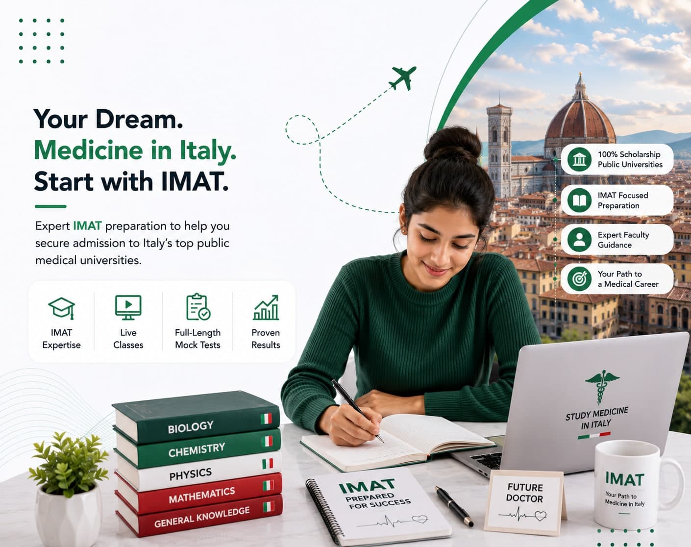 A student preparing for the IMAT exam